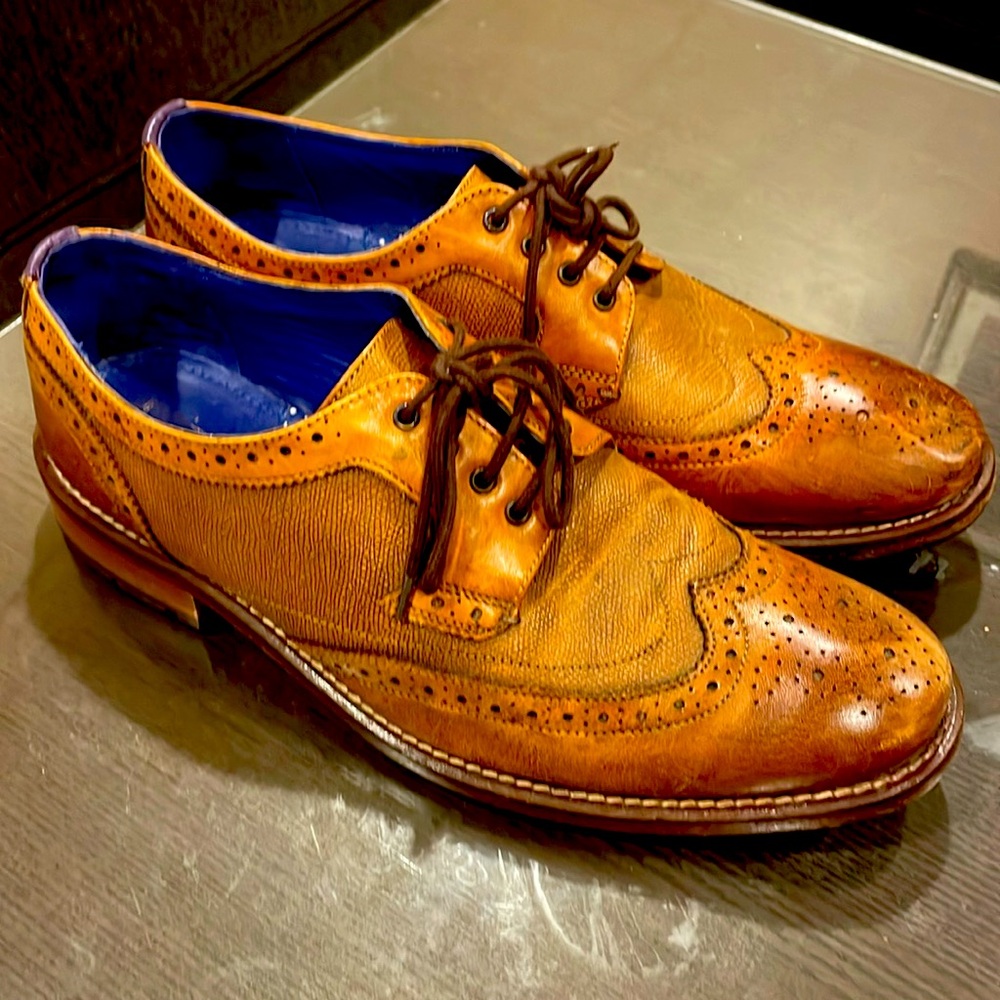 Ted Baker London men’s brown dress shoes size 10 - Picture 1 of 6